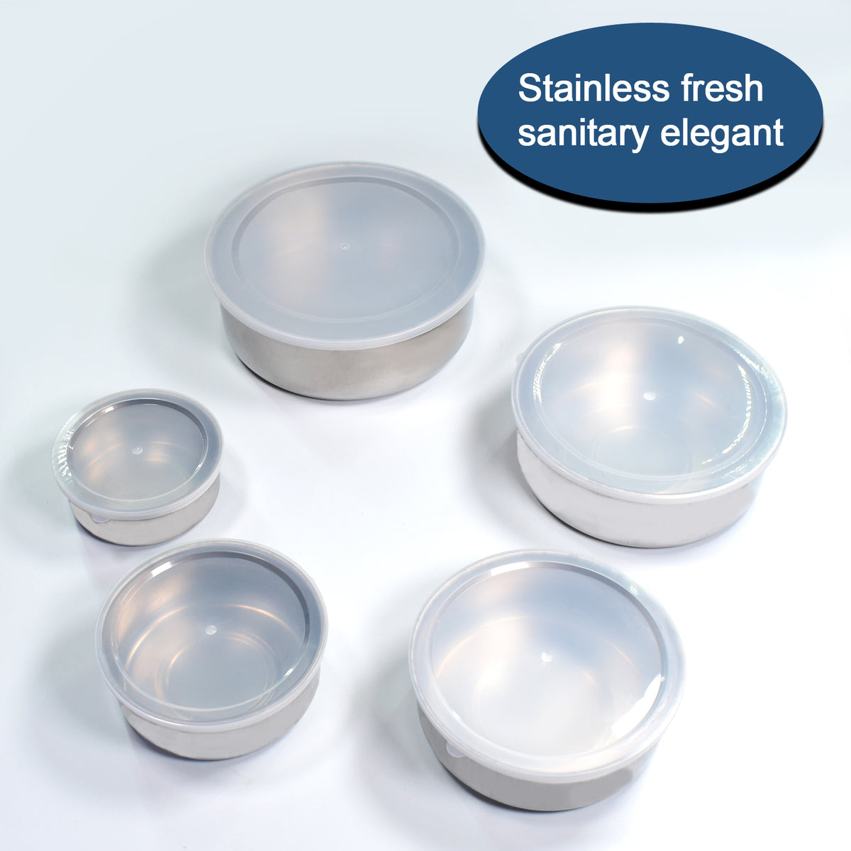 5 In 1 Stainless Steel Food Storage Airtight & Leak Proof Lunch Box