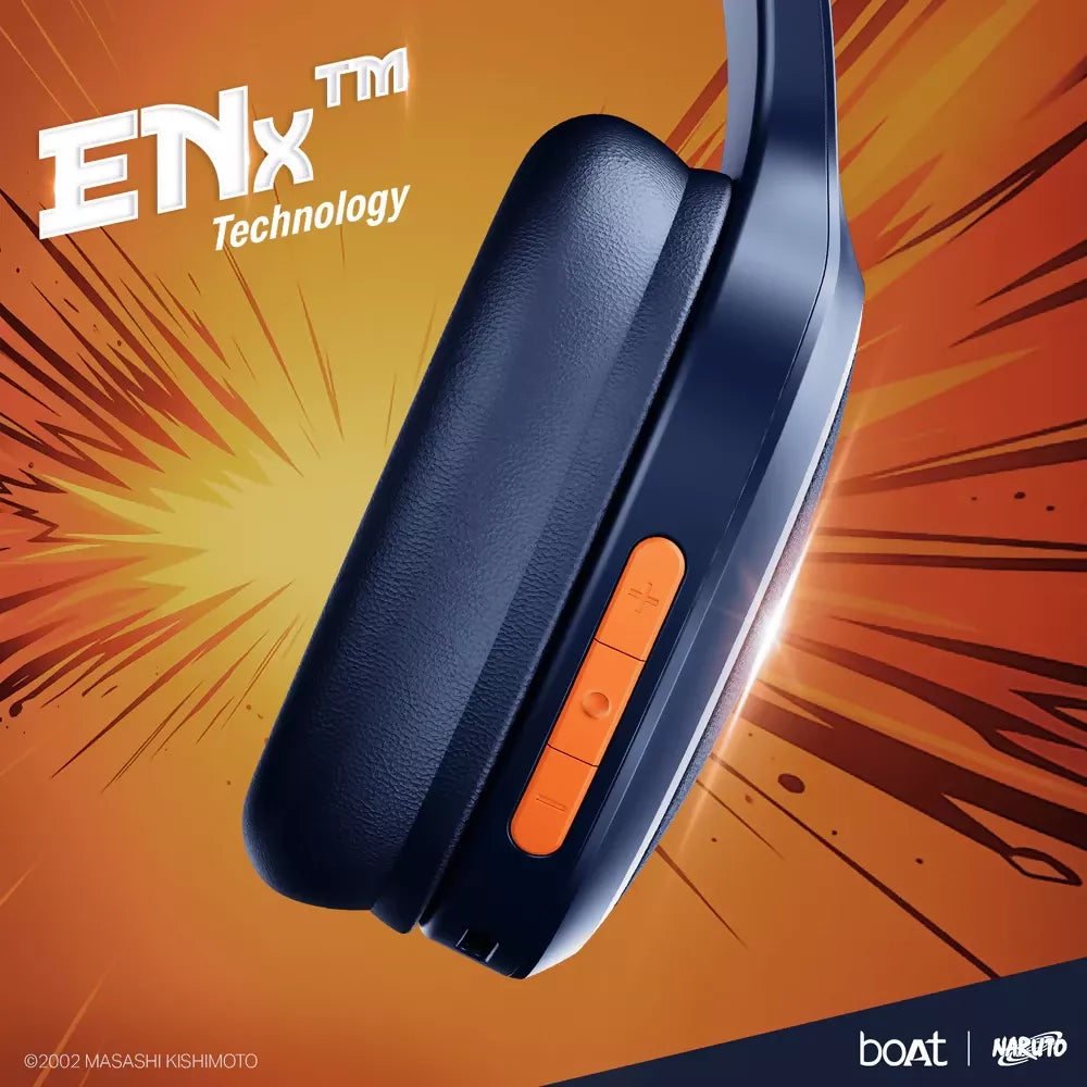 boAt Rockerz 460 Naruto Series - Naruto Edition Bluetooth Headphones (Blue, Orange) xpresselectronics