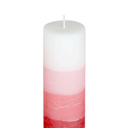 PROSPERRO LUMO by Parkash Candle Set of 3 Fragrance Pillar Candles Shade Finish (RED - Rose) - HalfPe