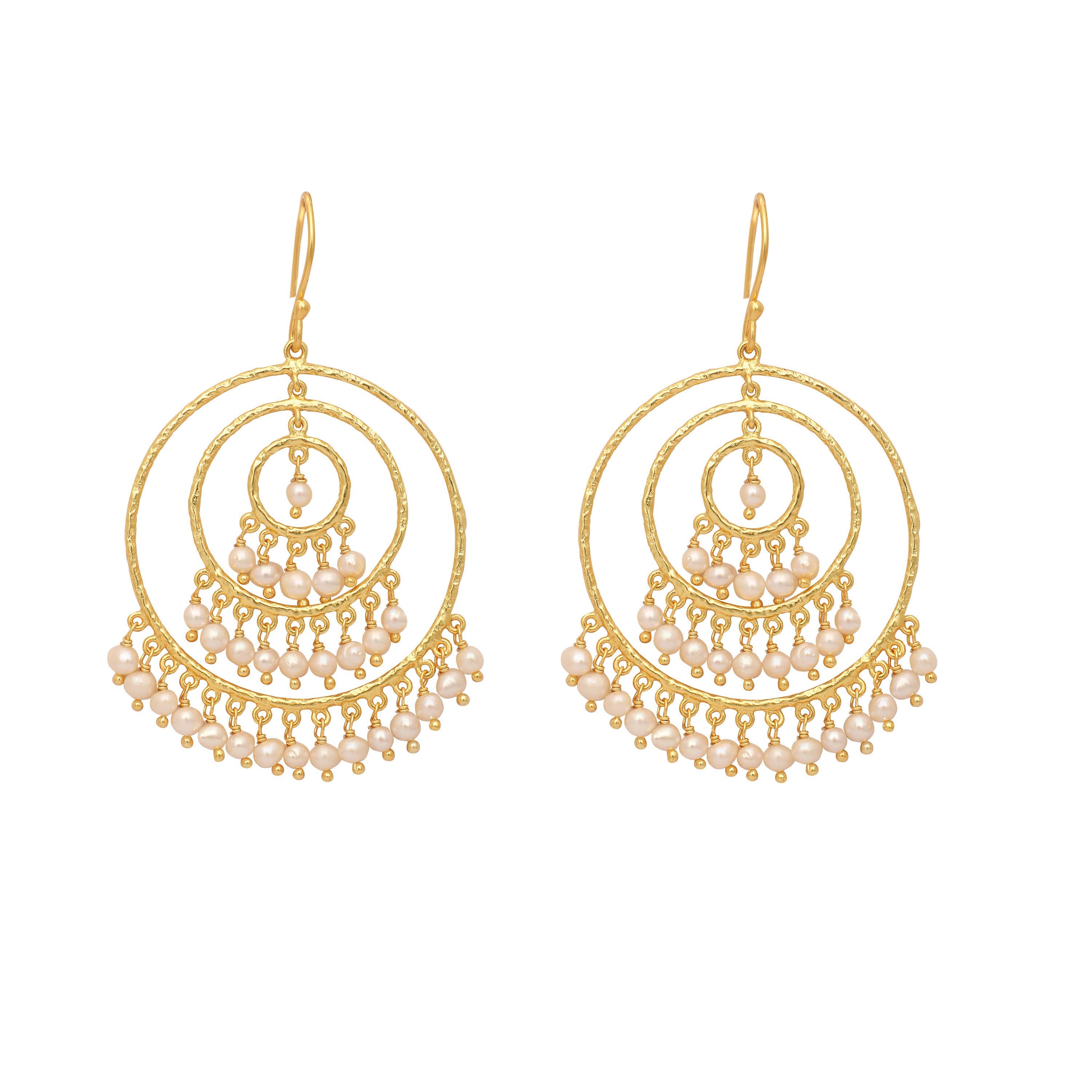 18K Gold-Plated Chandbali Pearl Earrings