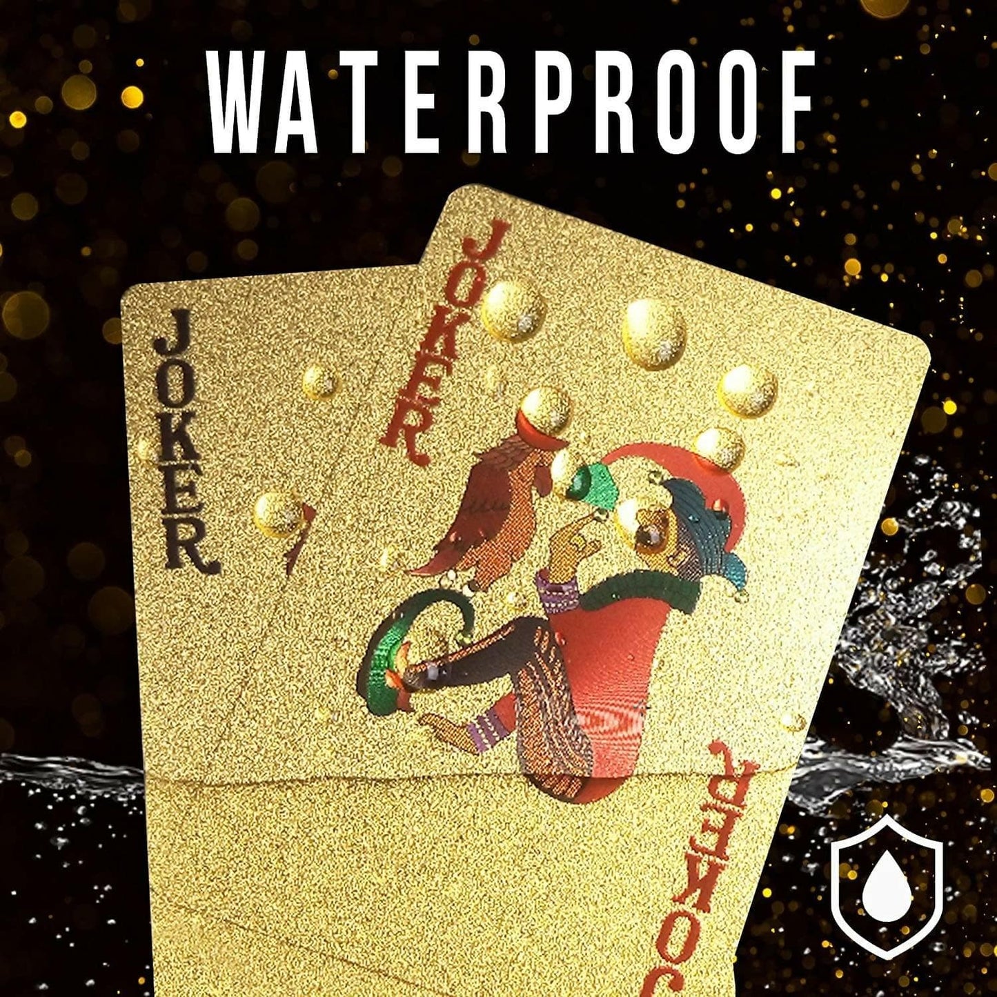 Waterproof Cards, Flexible PVC Plastic Gold Playing Cards Premium Poker Cards Gold Waterproof Playing Cards - HalfPe