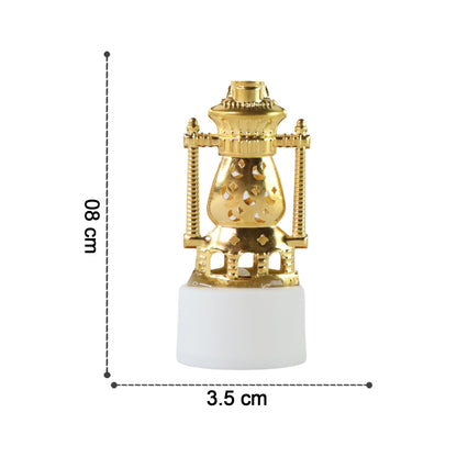 Mini Lantern-style Flameless Led Tealights Warm Yellow Flickering Light for Home Décor & Festivals- (4 Pc)