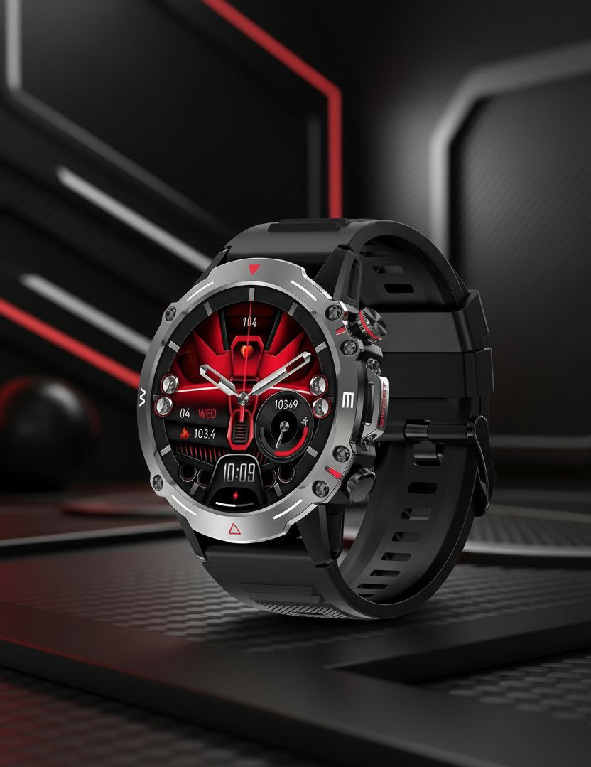 AMOLED Always-On display Smartwatch with BT Calling & Waterproof Fitness Monitoring for Android & iOS Dreams Gadgets