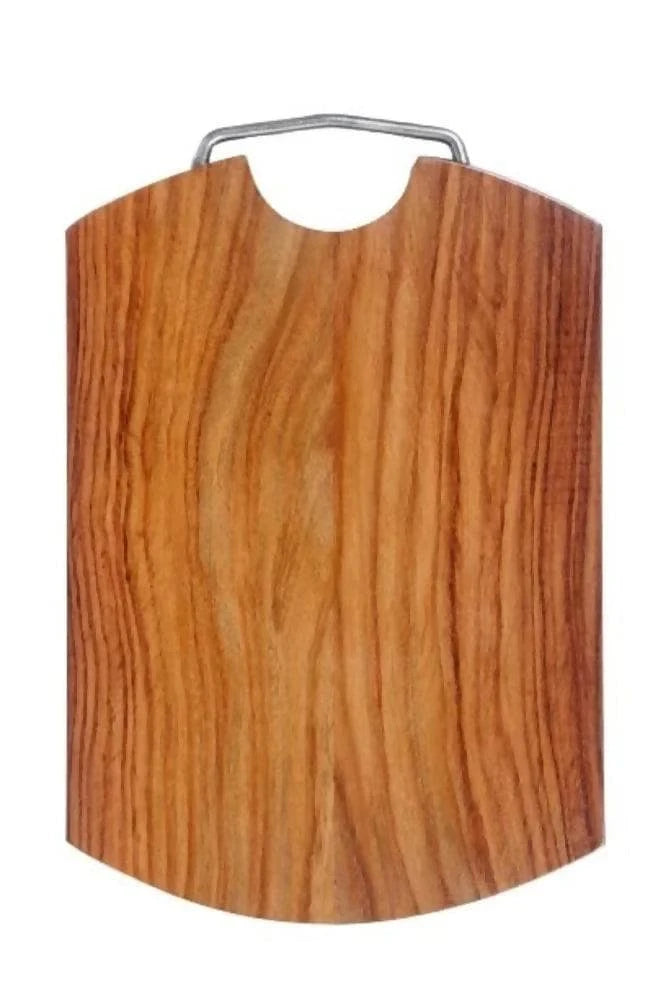 Rose Wood Chopping Board Slim Board ( Steel Handle) - HalfPe