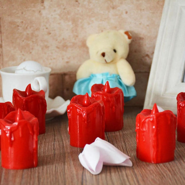 Multicolor Flameless Melted Candles (Set Of 24pc)