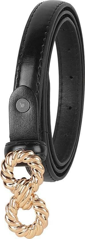 ZEVORA Women Casual, Evening, Formal, Party Black Genuine Leather Belt - HalfPe