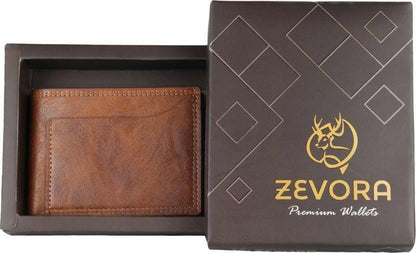 ZEVORA Men Casual, Evening/Party, Formal, Travel, Trendy Genuine Leather Wallet (3 Card Slots) - HalfPe