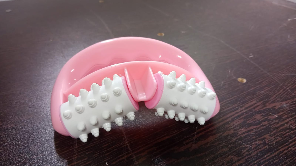 Manual Round Handle Plastic 2 Rollers Massage Roller Cellulite Roller For Legs Arms Back Muscle Pain Relief And Muscle Relaxation HP DD