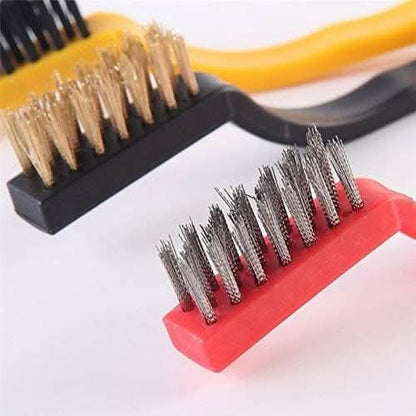 Gas Stove Cleaning steel & Wire Brush | Kitchen Tools Cleaning Kit | Pack of 3 - HalfPe