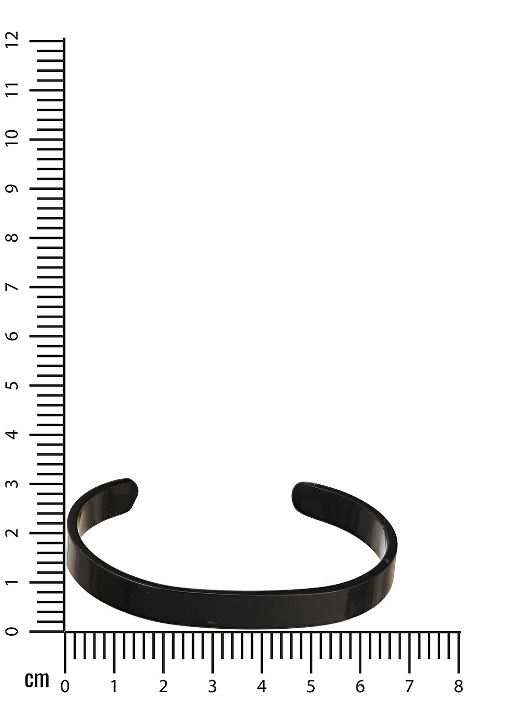 Jazz And Sizzle Men Black-Toned Stainless Steel Cuff Bracelet