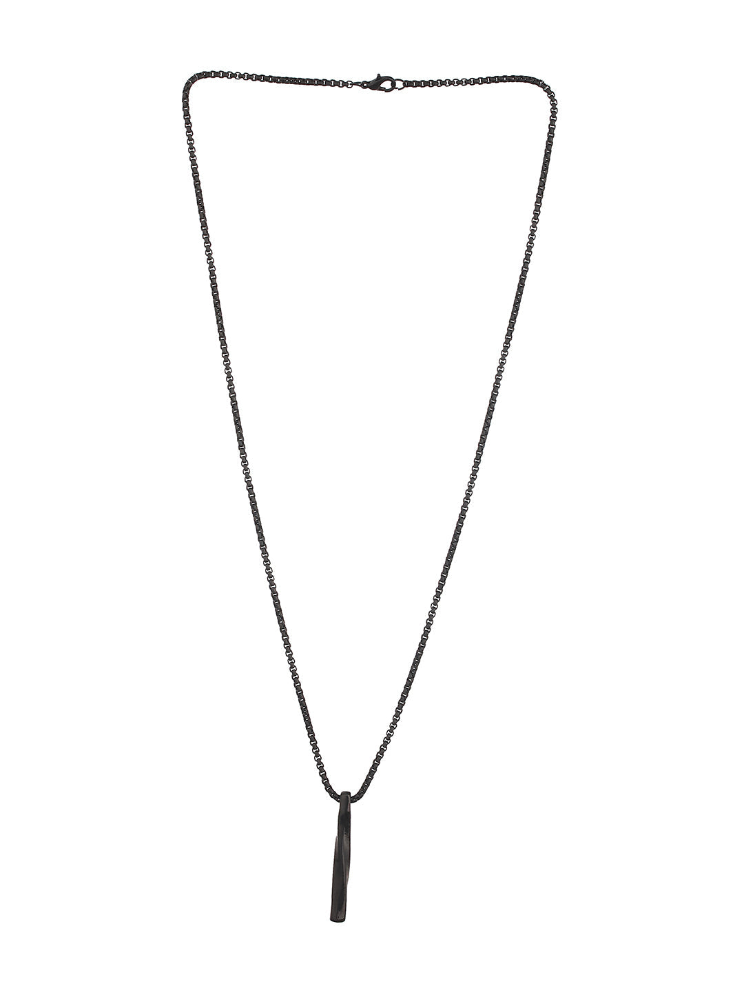 Twisted Cube Bar Pendant Necklace
