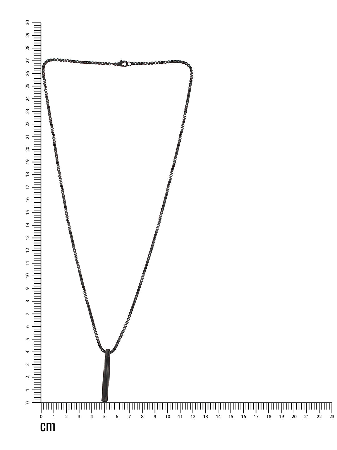 Twisted Cube Bar Pendant Necklace