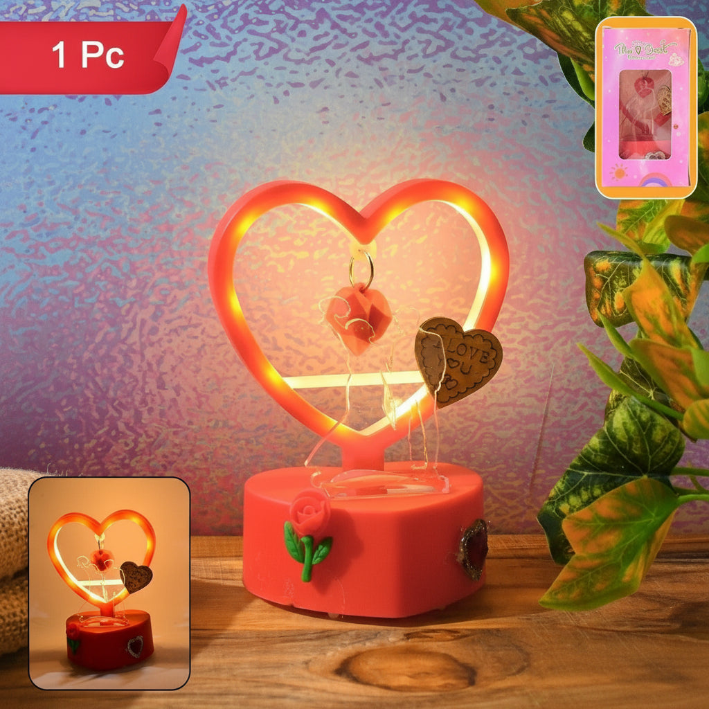 This Romantic Heart-shaped Led Light Showpiece (1 Pc)