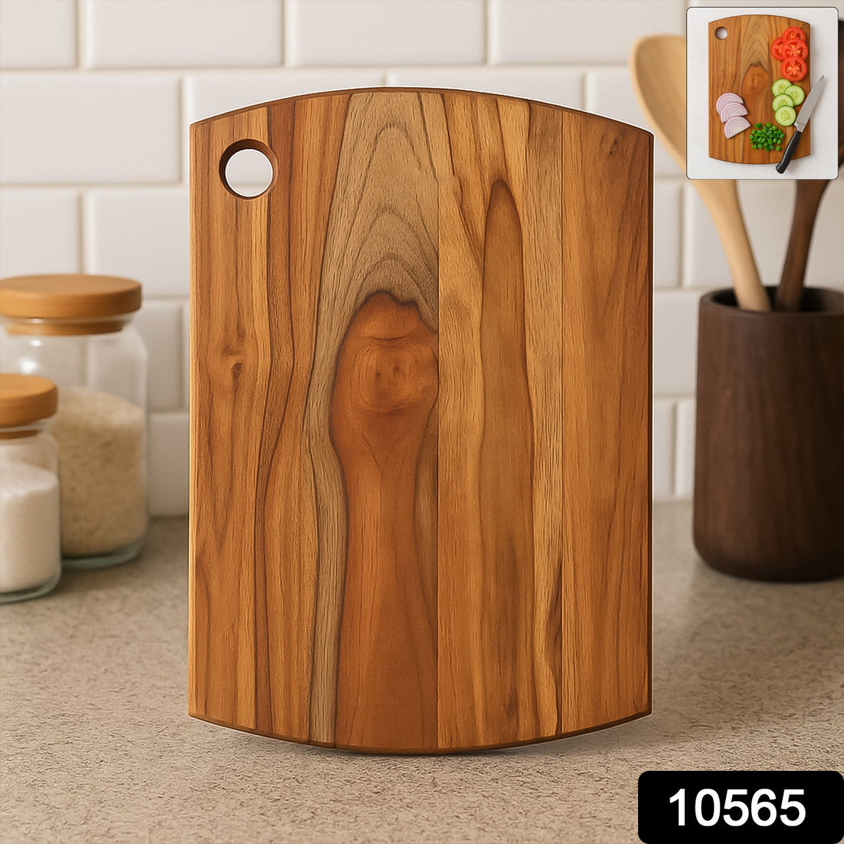Supermom Premium Teak Wood Chopping Board For Kitchen (1 Pc) HP DD