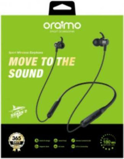 Oraimo OEB-E59D Shark 2 Wireless In-Ear Bluetooth Neckband Headset | Black