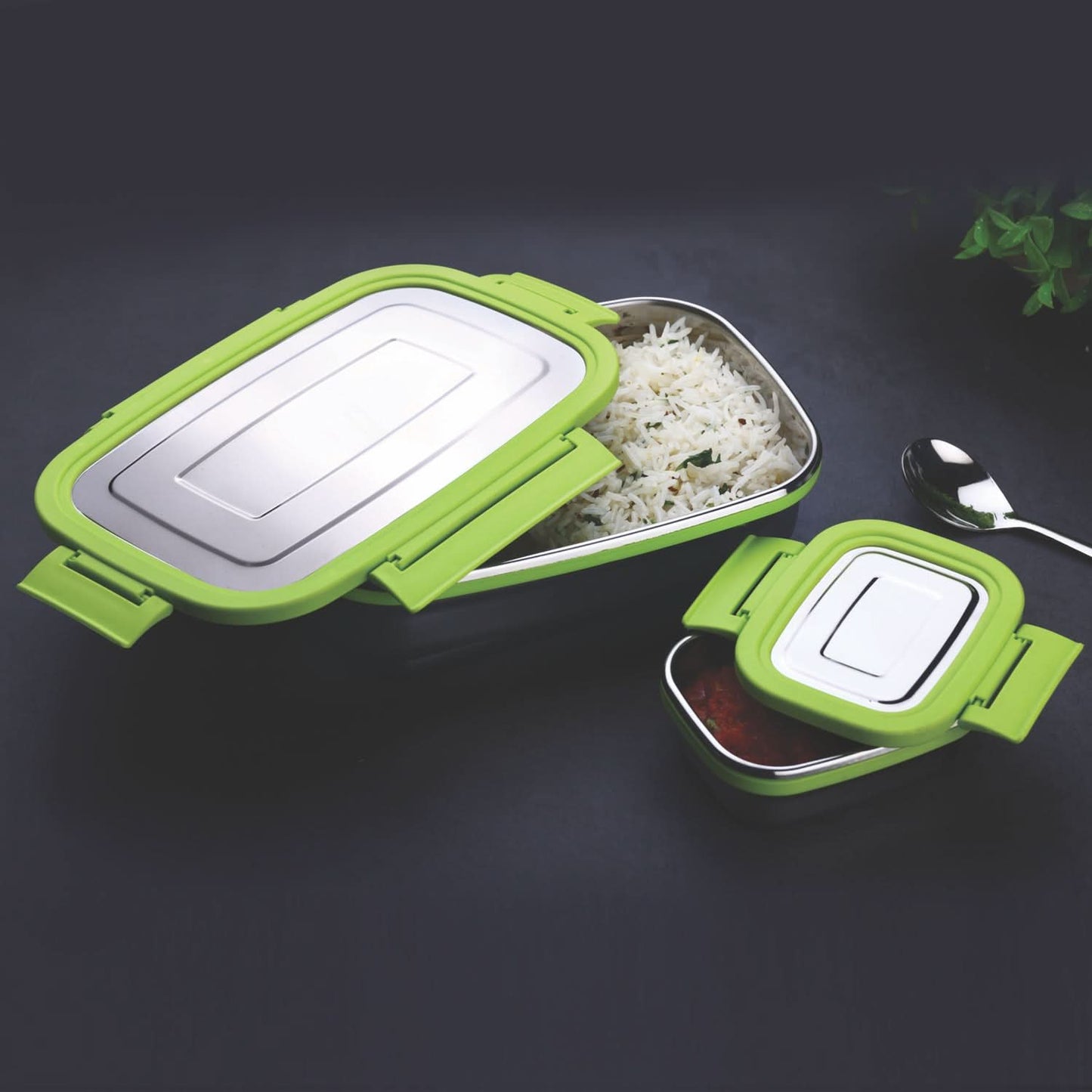 Ganesh Junior Stainless Steel Lunch Pack For Office  School Use