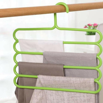 5 in 1 Multipurpose Plastic Hanger, Assorted 5 Layer - HalfPe