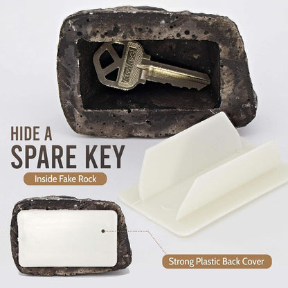 Fake Rock Key Hider Outdoor Hidden Key Safe (1 Pc)