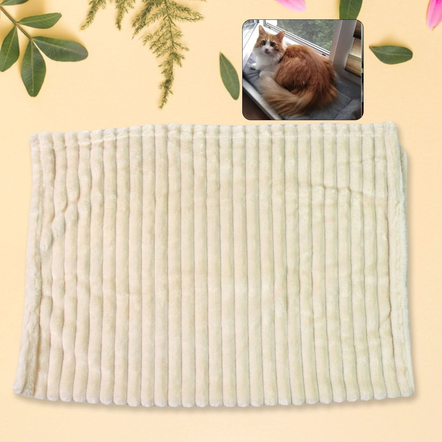 Pet Soft Blanket & Sleep Mat – Warm Towel for Cats & Dogs (70x50 cm, Mix Color)