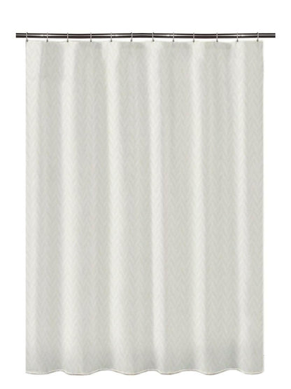 Lushomes Heavy Duty Fabric Shower Curtain, water resistant Partition Liner for Washroom, W6 x H6.5 FT, W 72x H 78 IN with Shower Curtains 12 Plastic Eyelet, 12 C-Rings (Non-PVC), Color Cream/Off-White - HalfPe