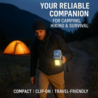 Pocket-Size LED Flashlight & Flameless Plasma Lighter Waterproof Keychain for Camping & Survival