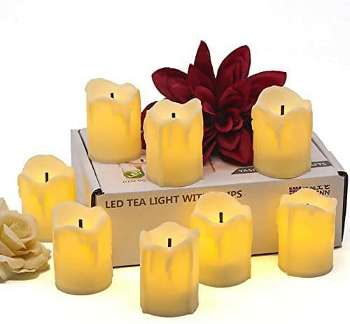 Smokeless Flameless Led Small Tea-Light Colorful Candles (Set of 12)