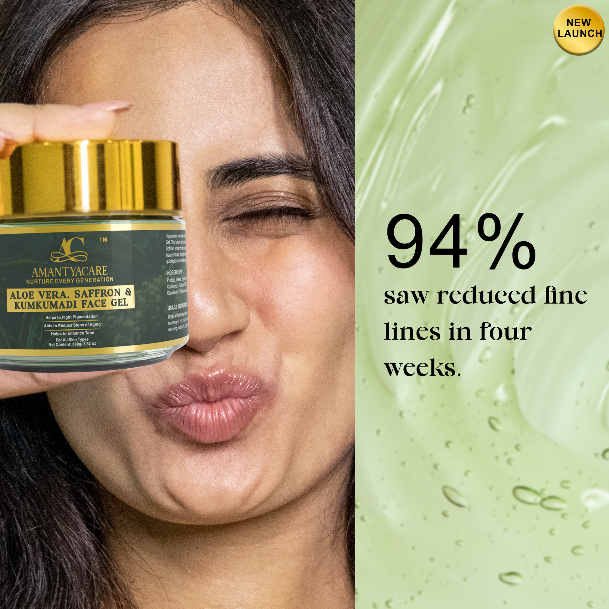 Aloe Vera Saffron & Kumkumadi Face Gel Amantya Care