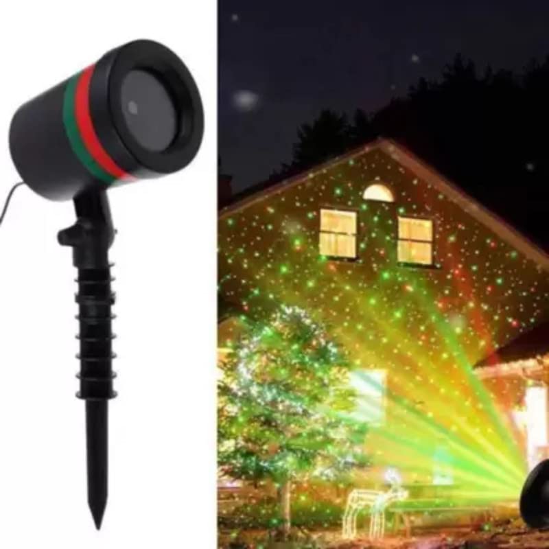 Star Fairy Motion Laser Lights Projector For Garden Lawn Landscape Outdoor Indoor Home Office Diwali Christmas Navratri Decorative Light Party (No Remote Button Multicolour)