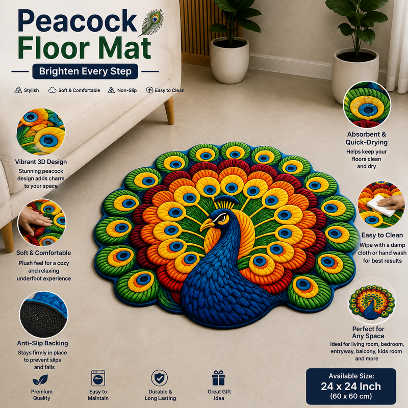 25X25 Inches Modern Decorative Door Mat | Water Absorbent Floor Mat for Living Room.