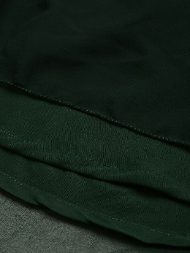 Bollywood Vogue Ready To Wear Teal Green Cotton Jacquard N Georgette Dress