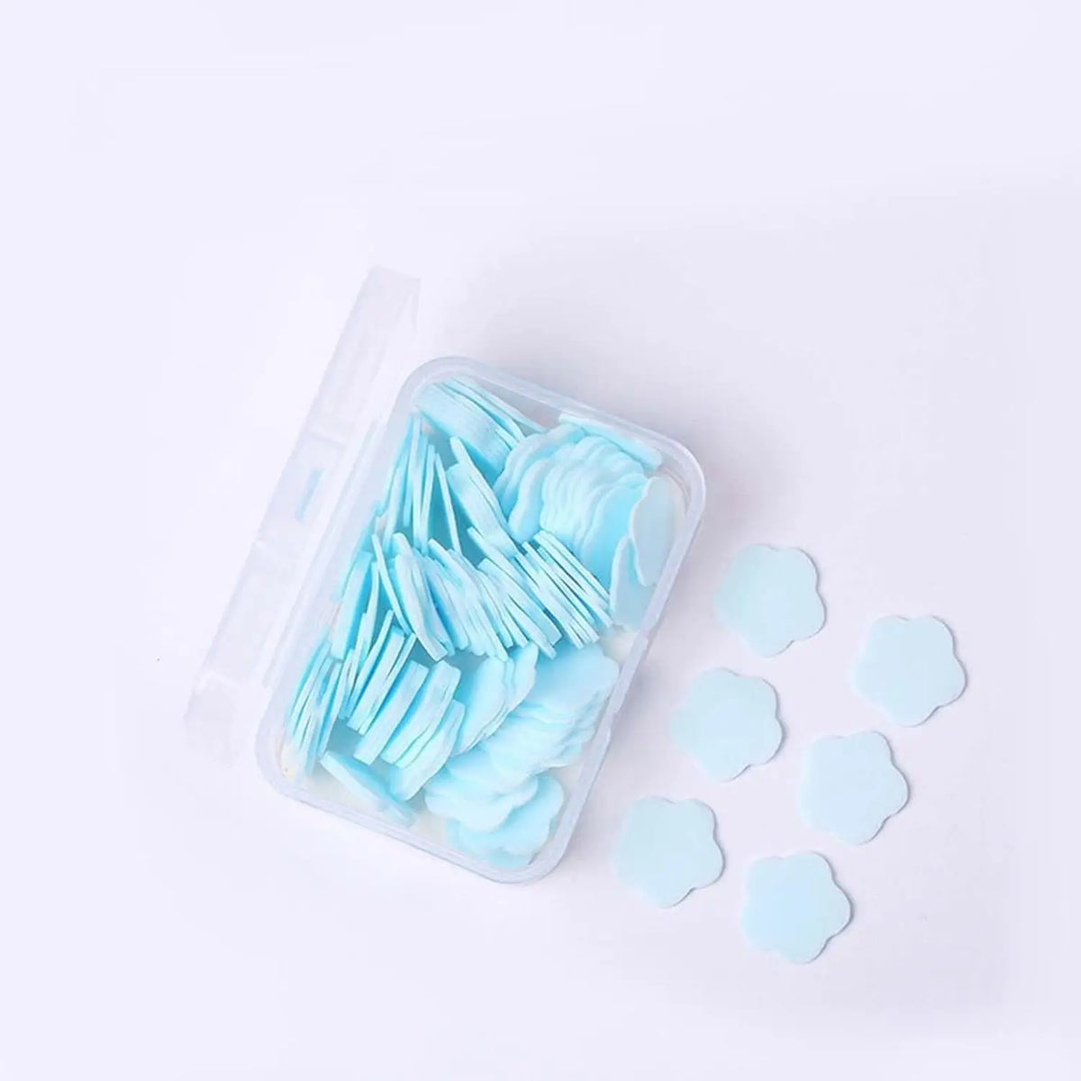 Mini Portable Travel Soap Paper Sheets Flower Shape (100 Pcs Set Approx  Mix Color) HP DD