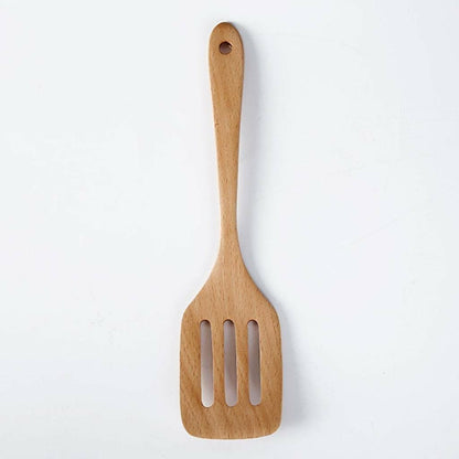 Wooden Slotted Turner Serving Spoon (Single Piece) - HalfPe