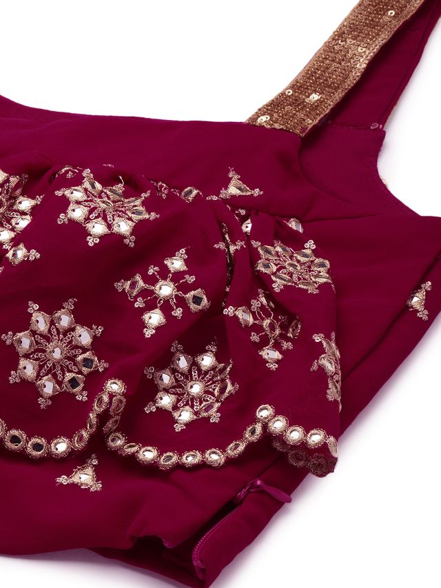 Bollywood Vogue Ready To Wear Pink Embroidered Co Ords Set