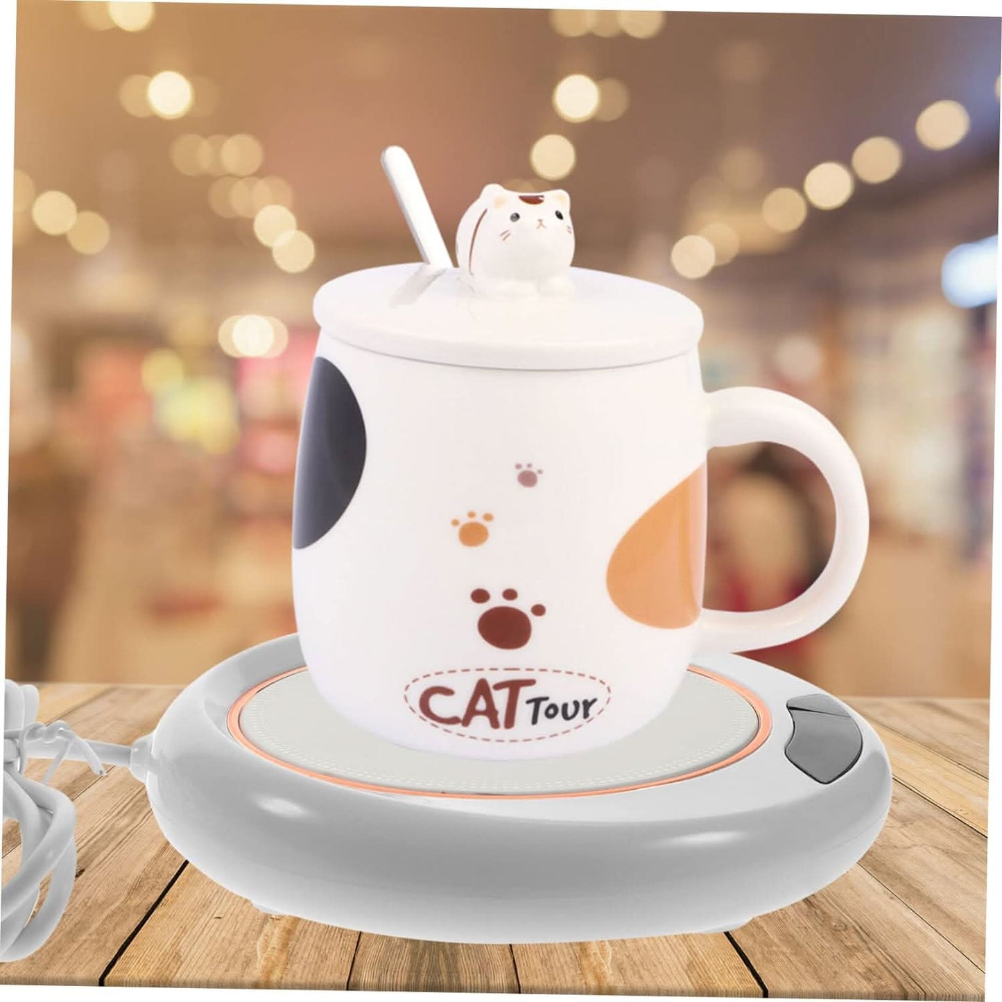 Usb Warm Coaster Heated Coffee Mug Portable Office Desk Portable Cup Heater Coffee Mug Warmer Electric Cup Warmer (1 Pc)