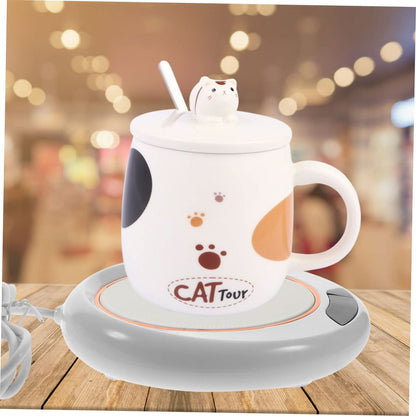 Usb Warm Coaster Heated Coffee Mug Portable Office Desk Portable Cup Heater Coffee Mug Warmer Electric Cup Warmer (1 Pc)