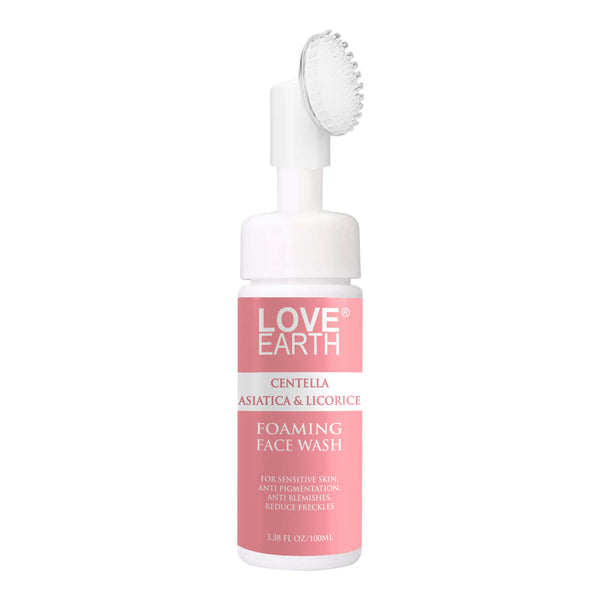 Love Earth Centella Asiatica & Licorice Foaming Face Wash For Sensitive Skin,Anti Pigmentation,Anti Blemishes,Reduce Freckles 100Ml