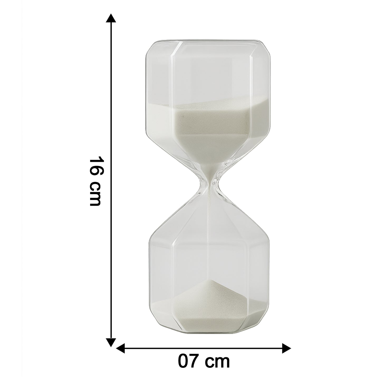 Elegant Glass Hourglass Sand Timer | Minimal Desk &amp; Home Décor Accent, Visual Timer for Focus, Study, Yoga & Mindfulness (1 Pc / 2.5 Minutes Approx time)