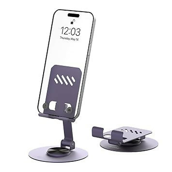 Premium 360° Foldable Desk Stand Multi-Angle & Height Adjustable for Smartphones & iPads