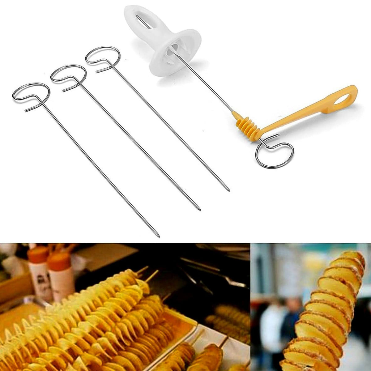 1 Set Potato Spiral Cutter Potato Twister (4 Spits) HP DD