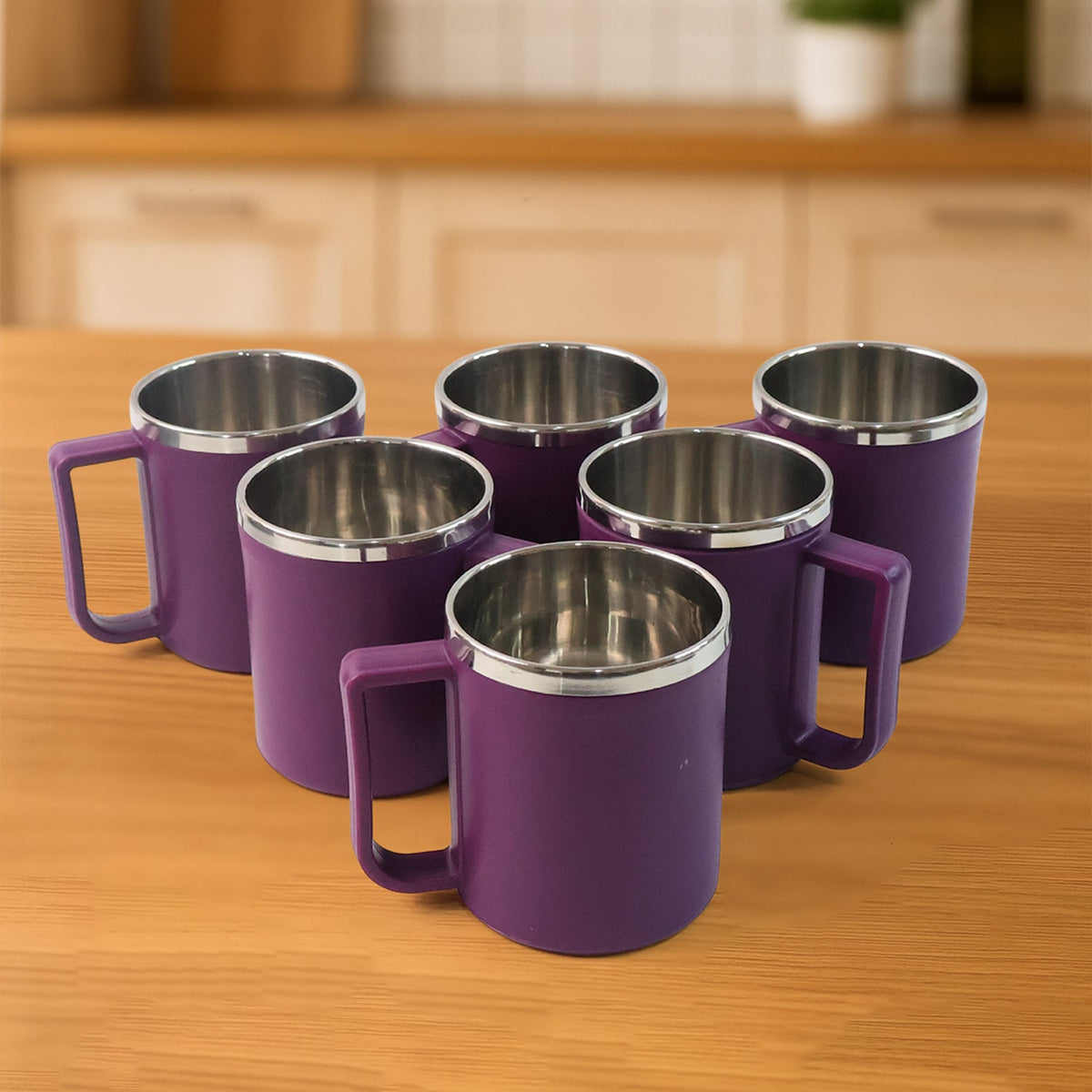 Supermom Stainless Steel Inner Coffee Mug Set (200ml  6 Pc) HP DD
