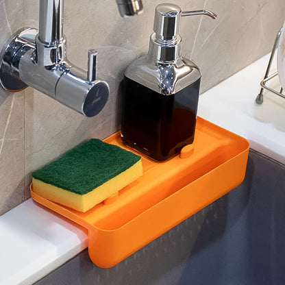 Multi Functional Drainer Shelf Sink Storage Holder Sink Colander Strainer Basket (1 Pc)