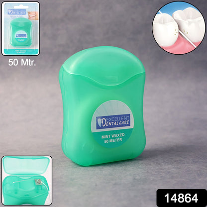 Mint Waxed Dental Floss  (50 Meter )