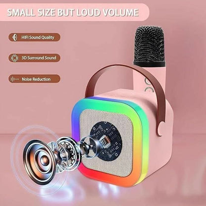 Karaoke Colorful Wireless Bluetooth 5.3 Speaker with Portable Mic - HalfPe