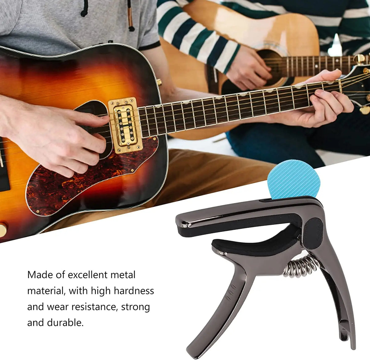 Guitar Capo With Pickup Stand Soft Pad For Acoustic And Electric Guitar Ukulele Mandolin Banjo Guitar Accessories HP DD