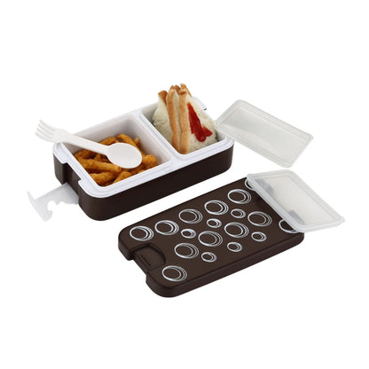 Airtight 2-Compartment Lunch Box with Spoon