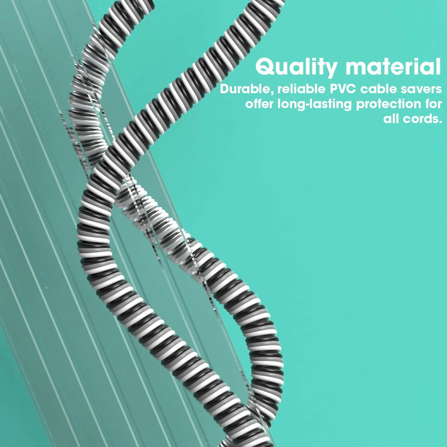 Premium Spiral Cable Guard Durable Protective Sleeve for Phone Chargers & Headphones