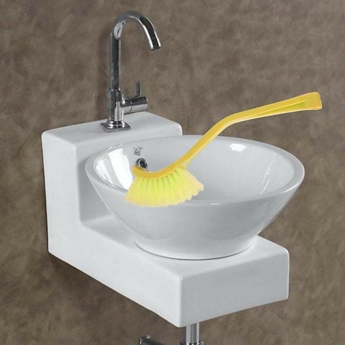 Sink Wash Basin Cleaning Brush for Kitchen Handle Brush (Pack of 4) - HalfPe