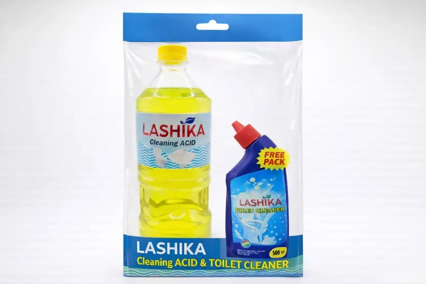 Lashika Cleaning Acid 1L with FREE Toilet Cleaner 500ml – Powerful Bathroom Cleaning Combo Mahathi Enterprises