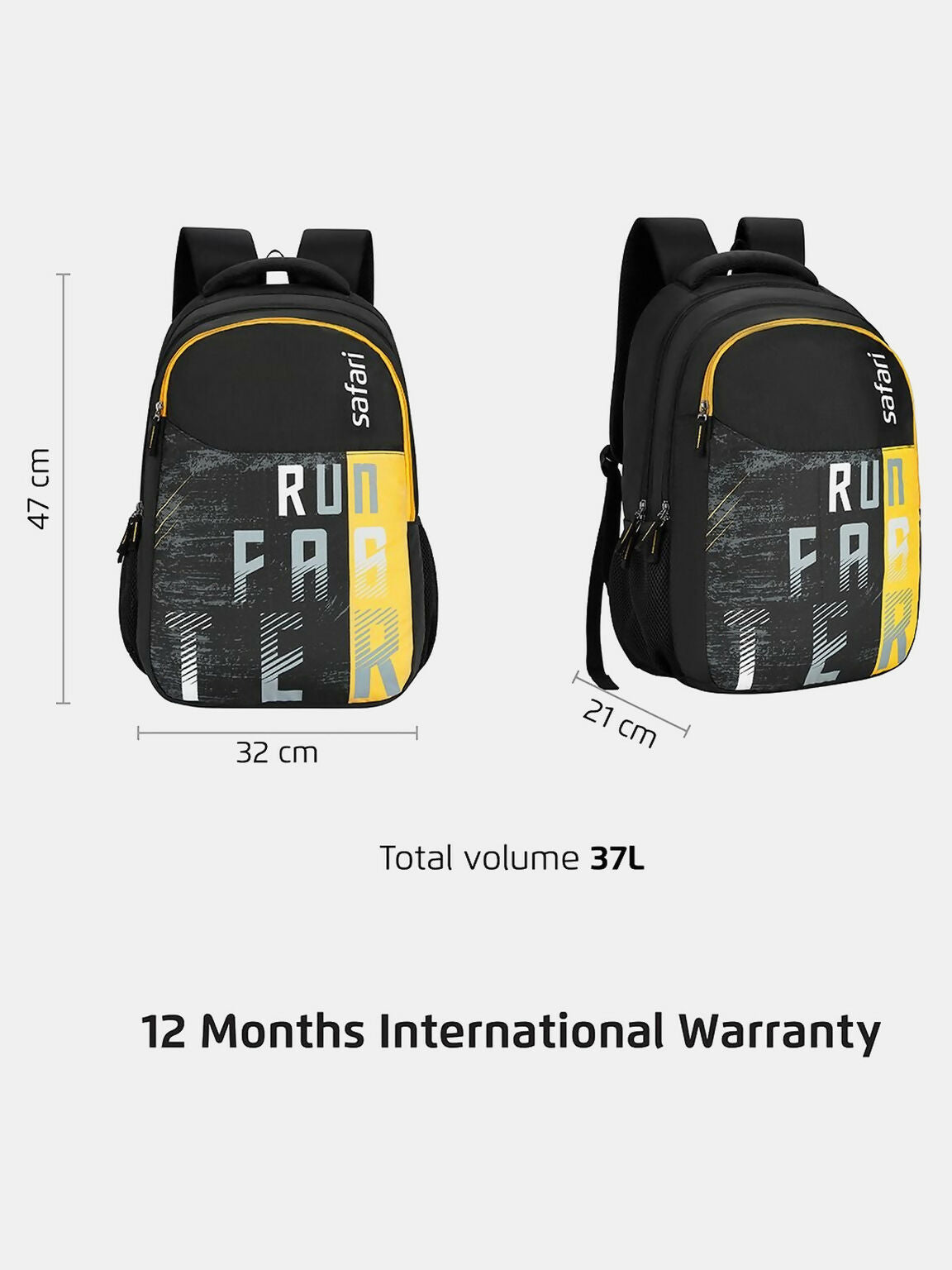 SAFARI Large 37 L Backpack Pulse 4 (Black)