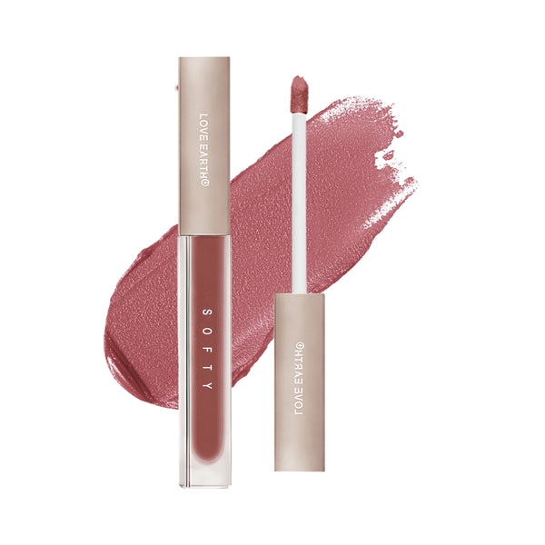 Love Earth Softy Tinty Lipstick - Latte Scoop| Vitamin E, Squalane & Peptides Infused Hydrating Lip Tint - 2ML